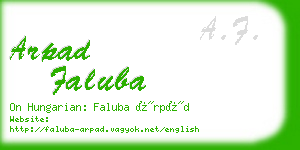 arpad faluba business card